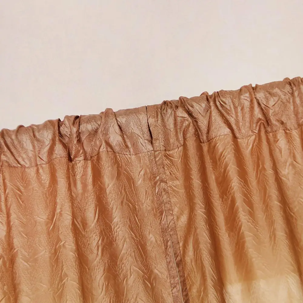 Американский стиль карамельные коричневые морщинистые Штора для карманных