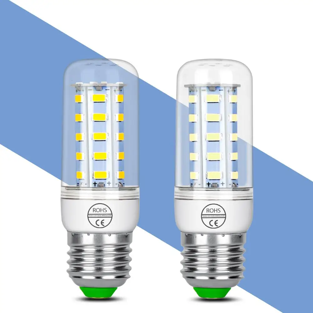 Крышка с соломинкой E14 220V E27 Светодиодная лампа g9 кукуруза 5730 24 36 48 56 69 72led лампада