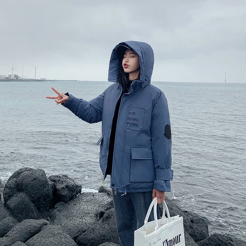 Зимнее пальто для беременных 2019 модное короткое пуховое с капюшоном женщин