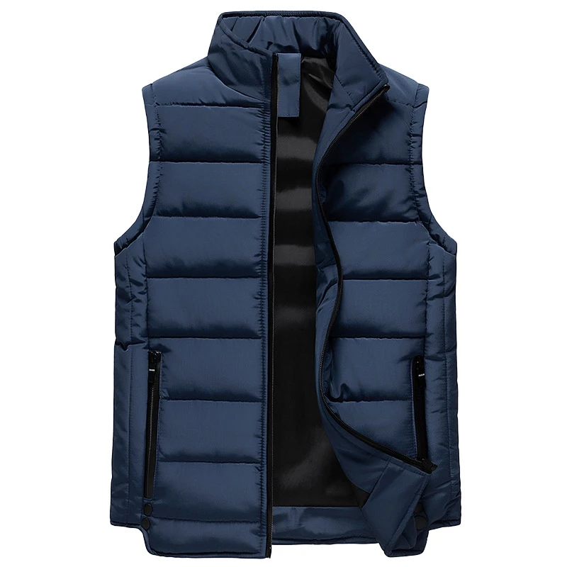 

Casual Vest Men Autumn Winter Jackets Thick Vests Man Sleeveless Coats Male Warm Cotton-Padded Waistcoat men gilet veste hommes