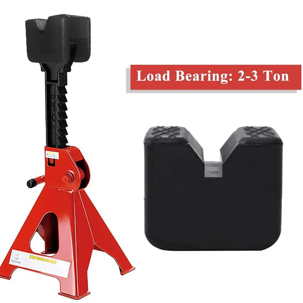 

Auto Lift Jack Stand Rubber Pads Black Rubber Slotted Floor Jack Pad Frame Rail Adapter Automobile Universal Bracket Rubber Pad