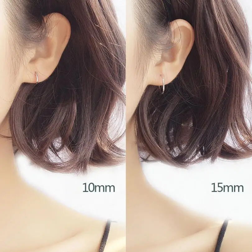 Минималистичные 925 пробы серебряные большие серьги кольца для женщин женские