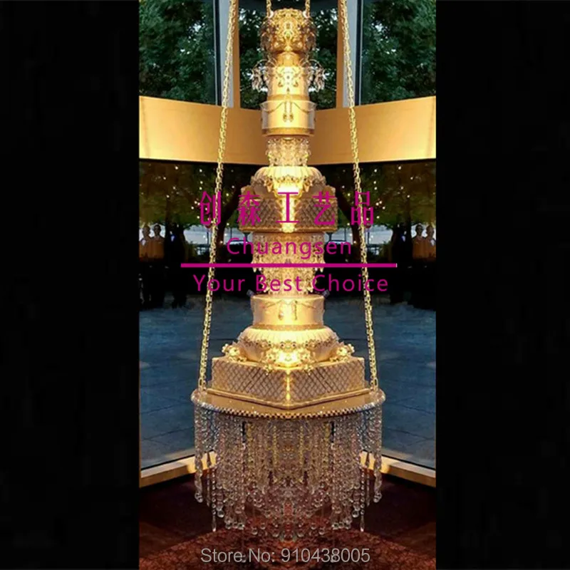 Новый дизайн круглая подставка для торта шикарная акриловая Хрустальная