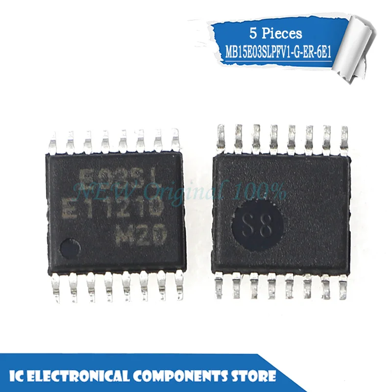 

New original MB15E03SLPFV1-G-ER-6E1 MB15E03SLPFV1 E03SL TSSOP-16 IC 5pcs/lot