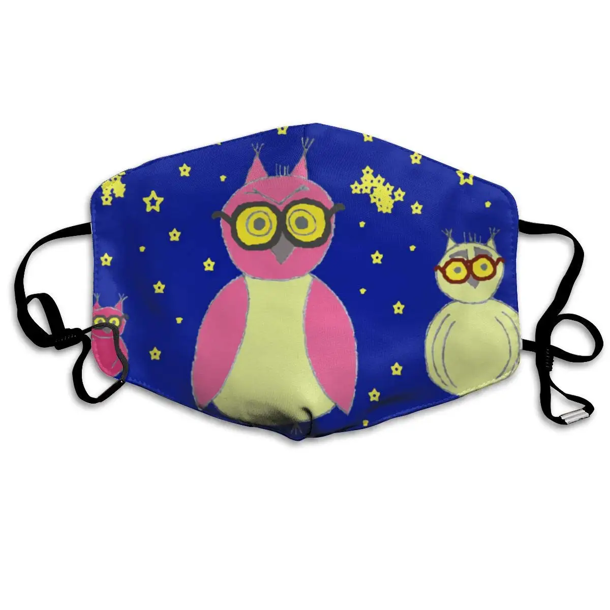 

Моющаяся многоразовая маска с совами, хлопковая маска с защитой от пыли для детей, подростков, мужчин, женщин, мужчин, с регулируемыми петлям...