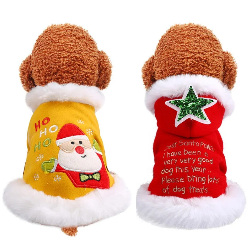 Распродажа Рождественская Одежда для собак новогоднее пальто зимняя одежда