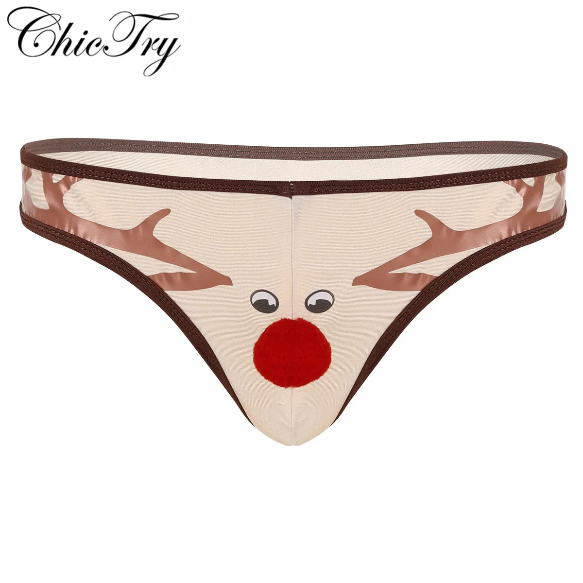 Сексуальное нижнее белье сексуальные мужские трусы с рождественским оленем