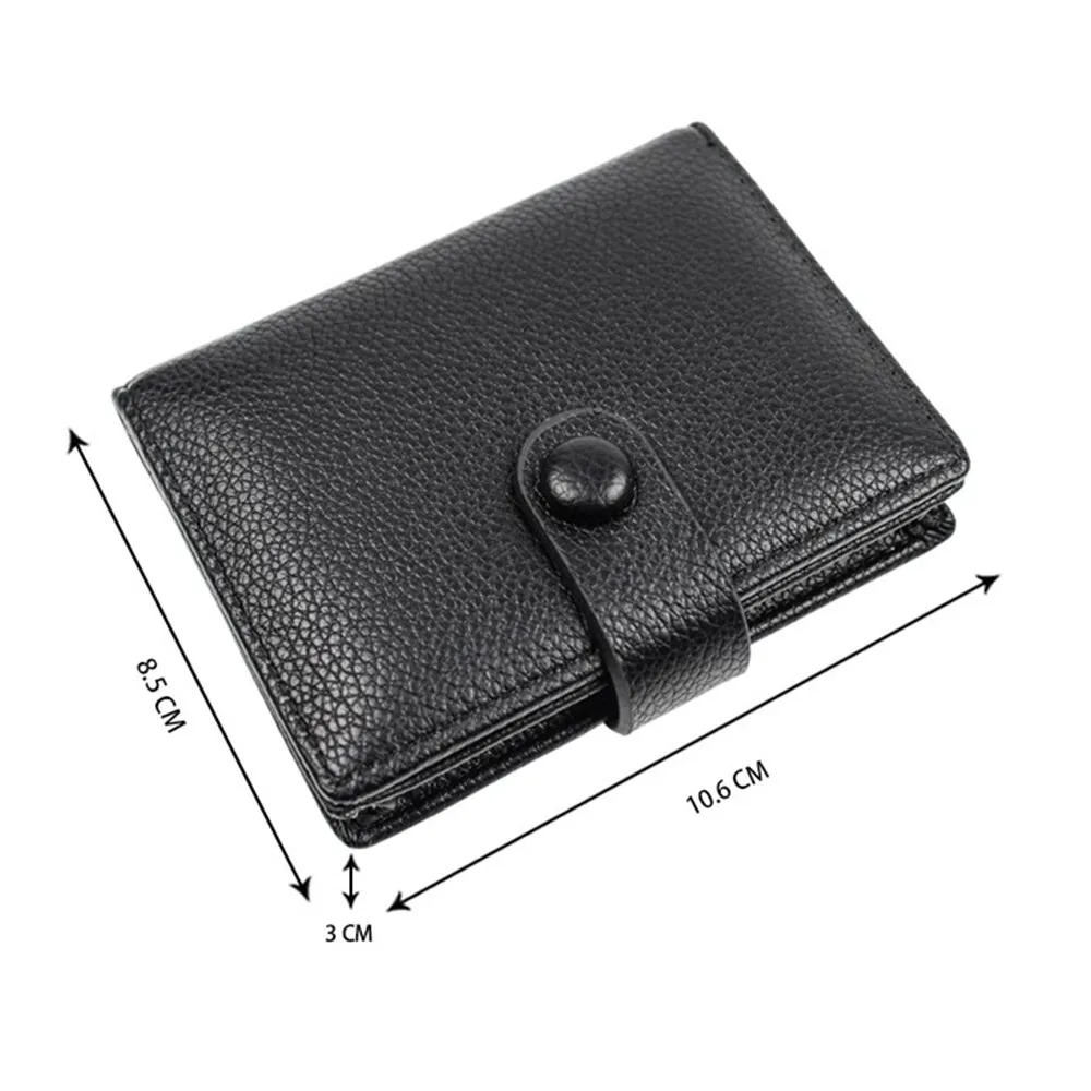 

Fashion Casual Card Holder Pu Leather Black Business Card Case Luxury Men Credit Mini Cards Holder Wallet Coin Purse021