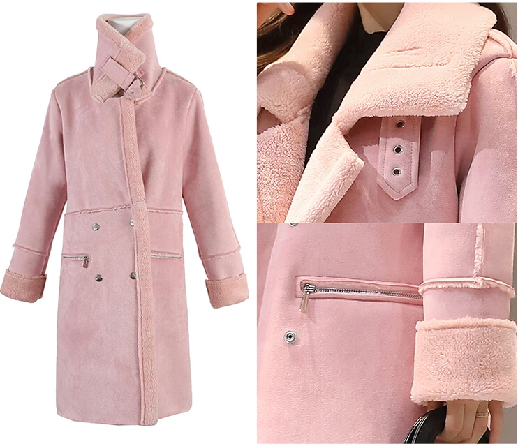 Новинка 2020 зимняя модная куртка из овечьей шерсти женское корейское плотное