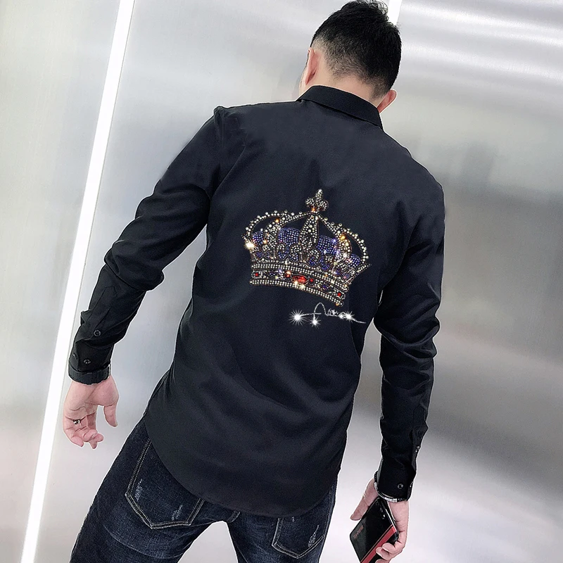 Футболка мужская с длинными рукавами изысканный дизайн в европейском стиле на