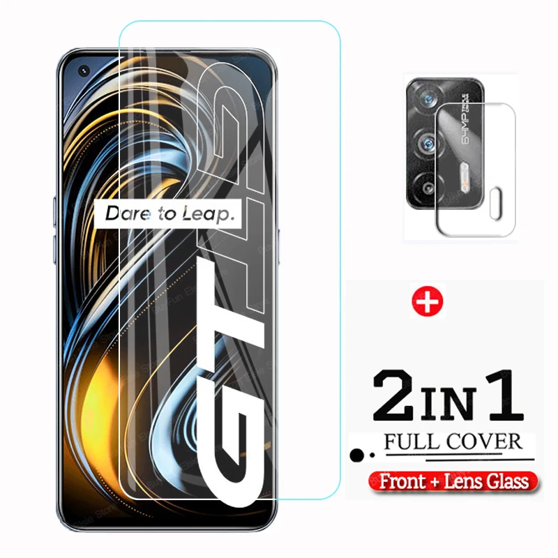 

2 в 1 закаленное Стекло на высококачественный защитный чехол для OPPO Realme GT Защитная пленка для экрана HD для Realme GT Neo Безопасность защитный Стек...