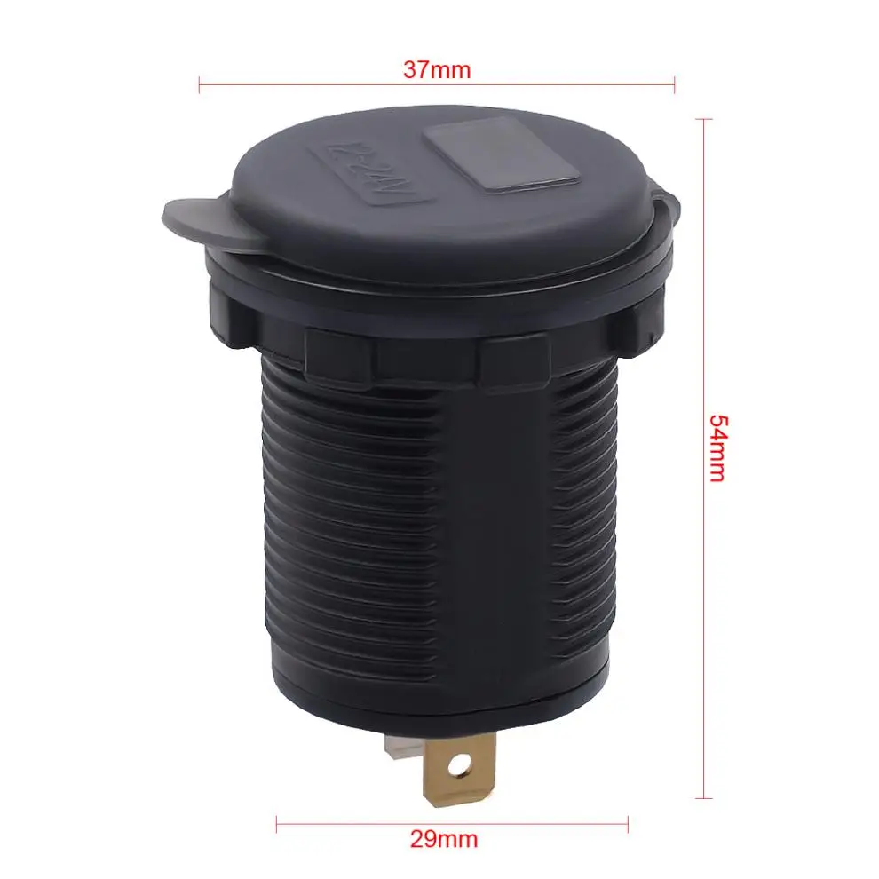 Мотоциклетный автомобильный прикуриватель USB зарядное устройство адаптер