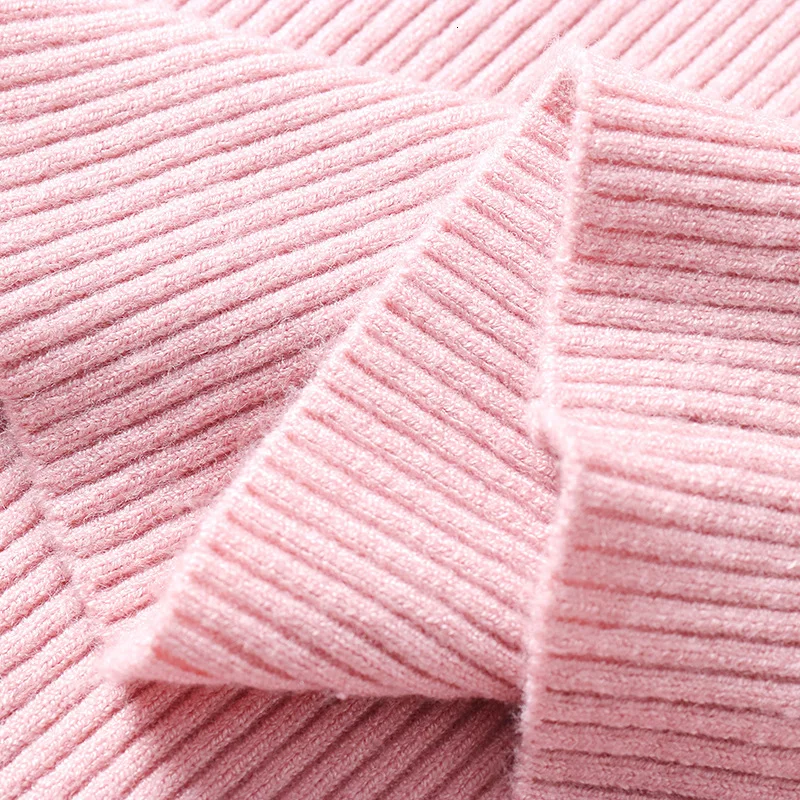 Зимний весенний свитер с высоким воротом Женский облегающий эластичный вязаный