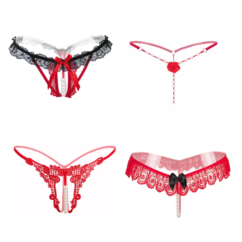 

Пикантные Для женщин нижнее белье трусики красные Массаж стринги с жемчугом стринги для Для женщин Порно кружево без бретелек Эротическое ...