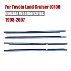 Хром для Toyota Land Cruiser LC100 1998-2007, резиновая наружная атмосферная полоса, ремень для двери, метеостанция, аксессуары