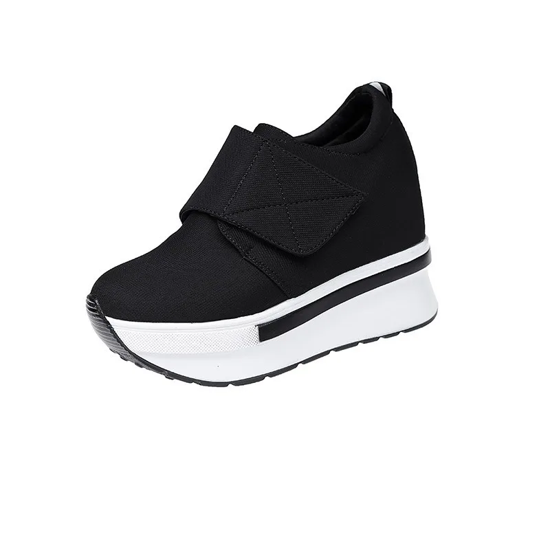 Новинка женская обувь на плоской платформе слипоны толстой подошве кроссовки