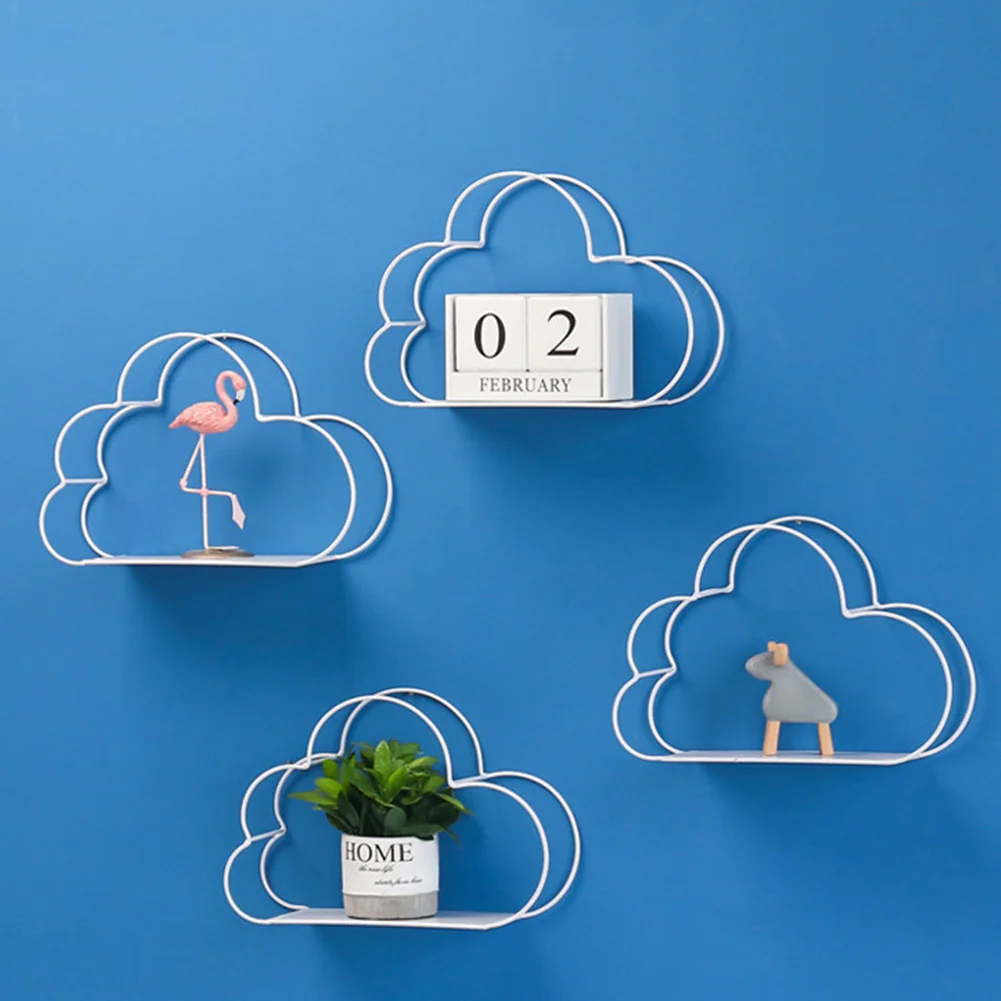 Многофункциональная железная настенная полка в форме облака декоративная рама