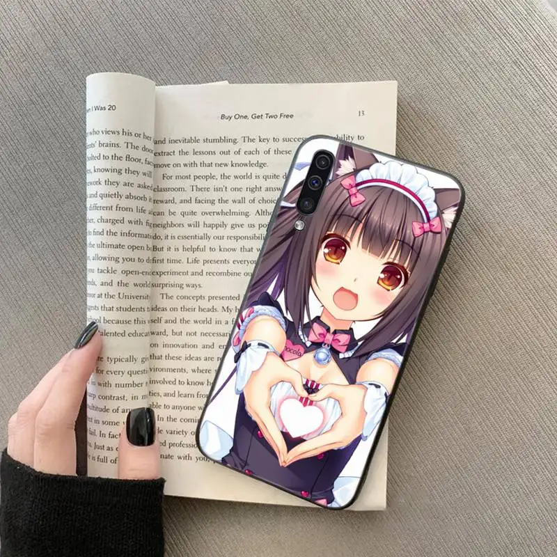 Nekopara Chocola ванильный кот девушка черный чехол для телефона Samsung A20 A30 30s A40 A7 2018 J2 J7 prime