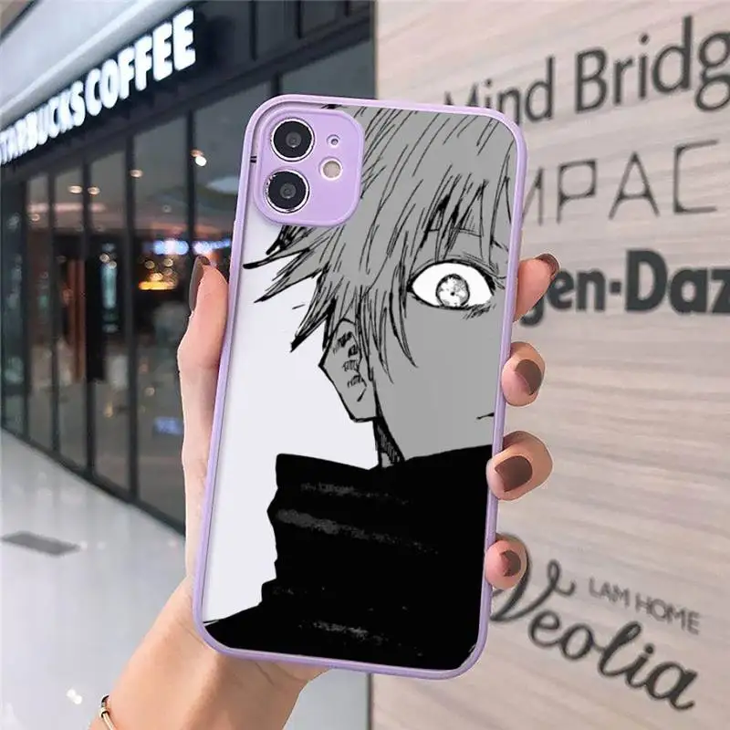 

Jujutsu Kaisen Anime Gojo Satoru Phone Cases matte transparent For iphone 7 8 11 12 plus mini x xs xr pro max cover