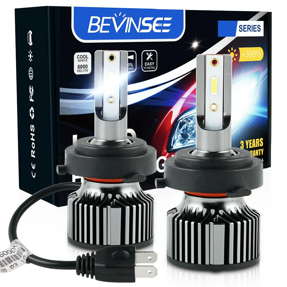 

Bevinsee H7 LED Headlight Bulbs For Hyundai Kona Veloster Sante Fe KIA Sorento Mitsubishi Outlander Low Beam 6000K Car LED Light