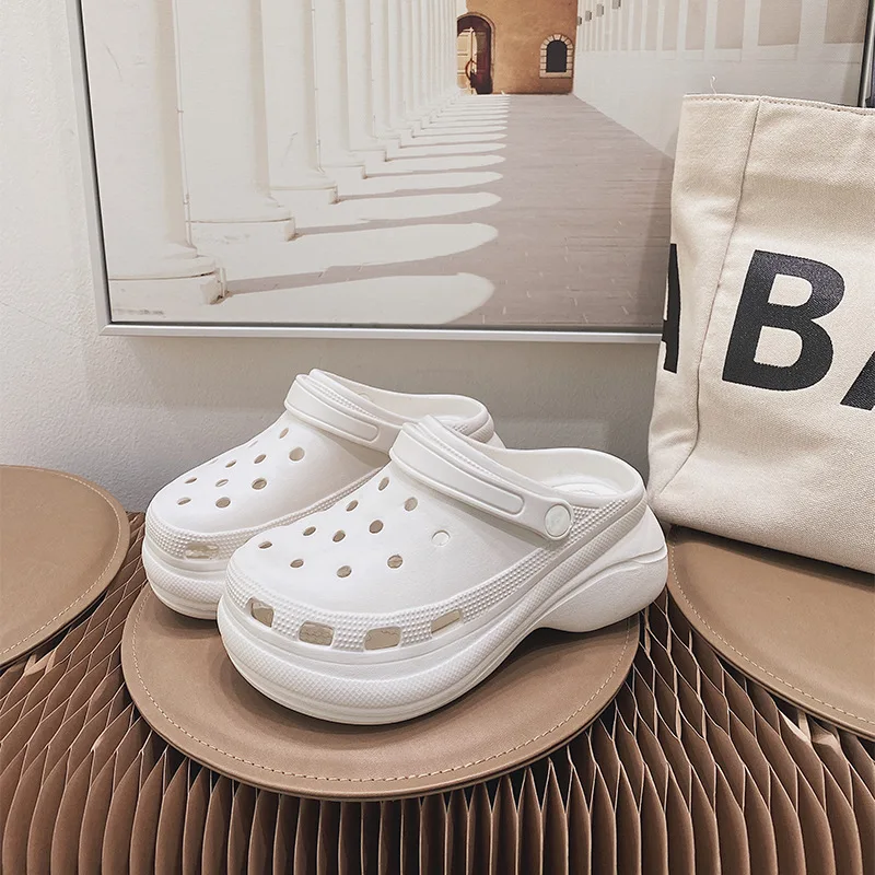 

2021 Sandals Women Slippers Soft Bottom Beach Sandals Women Sandals Comfortable Breathable Ankle-Wrap PVC Sandalias Mujer