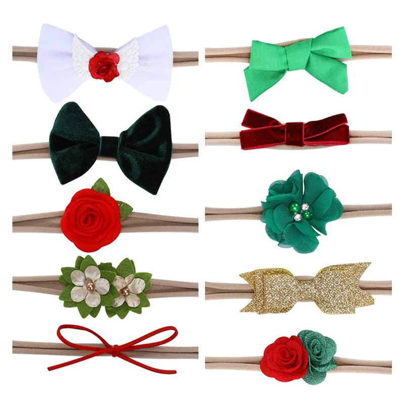 Тюрбан для новорожденных девочек 5 шт./компл. Детская повязка волос цветок с