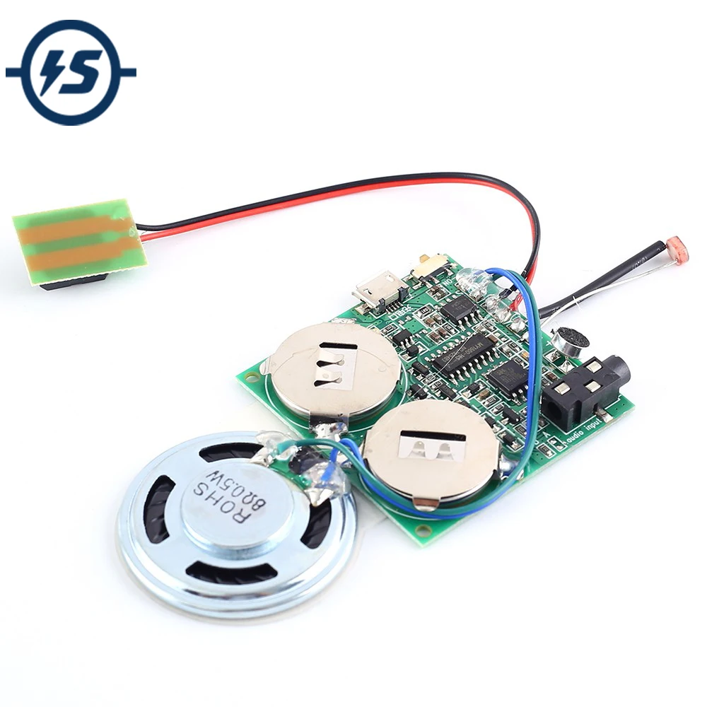 

Light Control Sound Recordable Board Audio Recording Greeting Card Chip DIY Music /Gift Box Voice Module