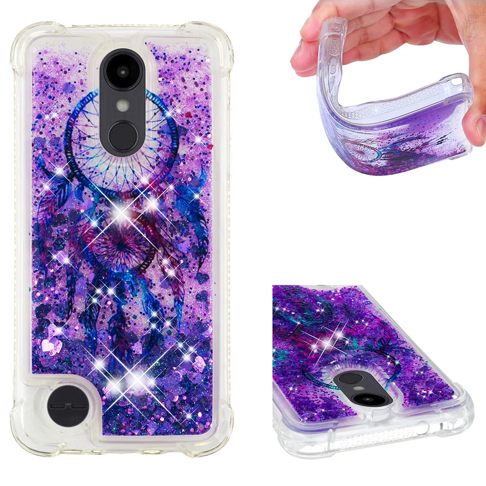 Динамичными плавающими жидкими мягкий TPU чехол для LG Aristo 2 Plus K8 K9 K10 K11 K30 2018 K40 K51 K31