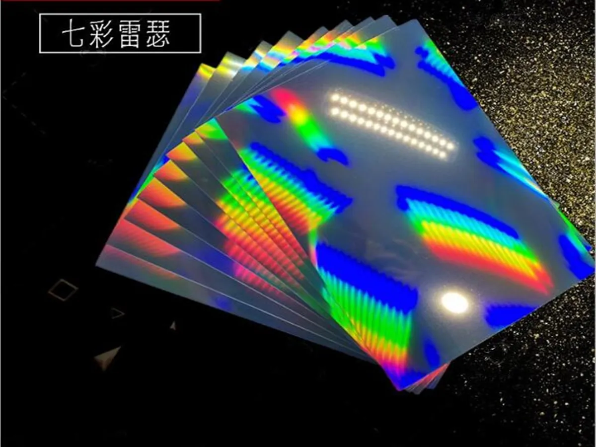 

10 A4 Size Holographic Sheets Printable Vinyl Sticker Paper Waterproof Sticker Paper Vinyl Rainbow Sticker Paper for Inkjet