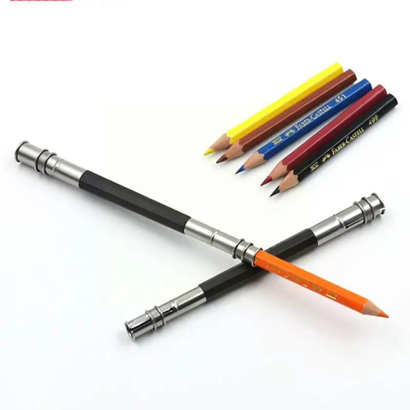

1pcs Adjustable Dual Heads Pencil Extender Holder Art Tool Painting Sketch Write Gift For School Office R3y3