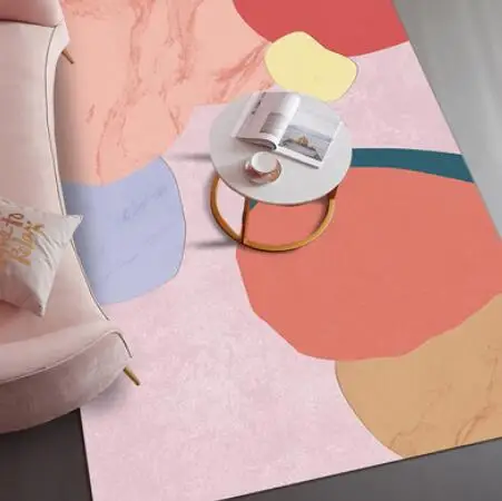 

Рекламная акция, Новый Декоративный Напольный коврик для спальни, чайного столика, скандинавский геометрический Коврик Morandi с большой площ...