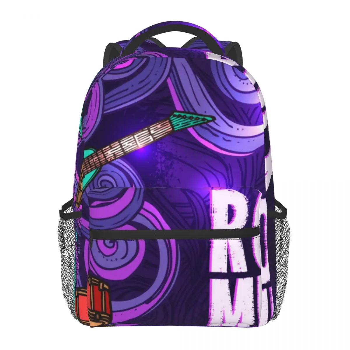 

Fashion Women Backpack School Bags For Teenagers Girls Purple Music Background Student Backpack