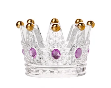 Gold(Purple Diamond) Многофункциональная Хрустальная пепельница в форме короны пепельница для сигарет Пепельница для сигар - Цвет: Gold(Purple Diamond)