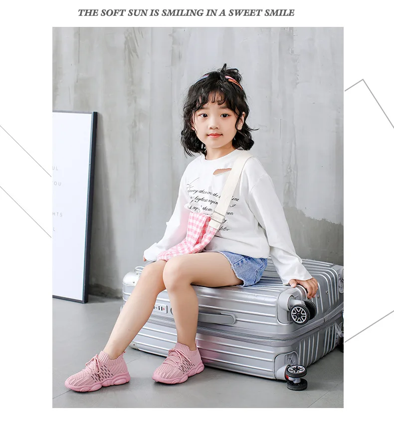 Children Casual Sneakers Spring Autumn Air Mesh Lace-up Sport Shoes Kids Sneakers Breathable Boys Girls Shoes