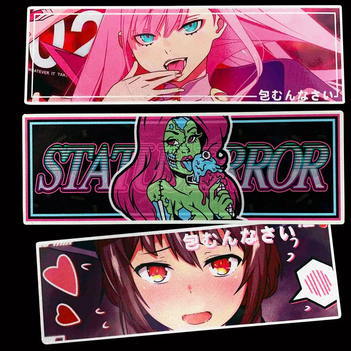 

Reflective JDM Girl Anime Reflective Car Styling Auto Rear Windshield Window Rear Windshield Body Sticker SUV Fine Decal 10cm