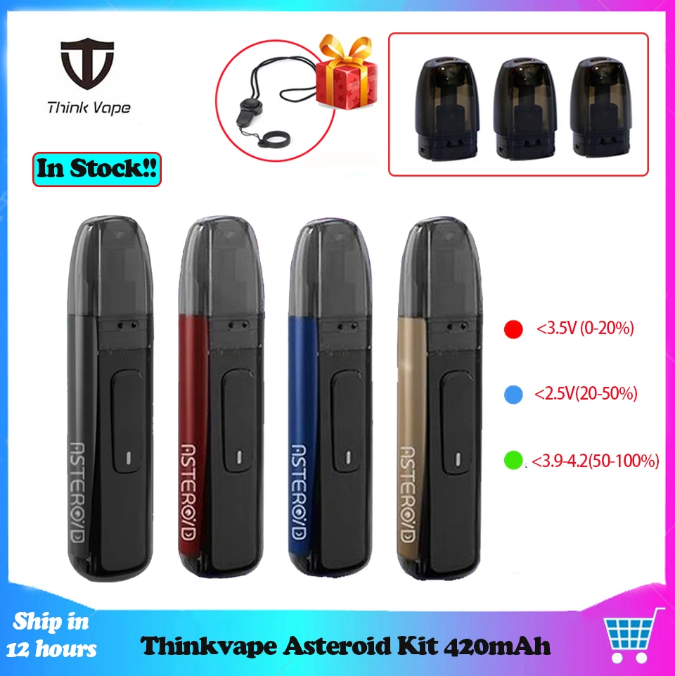 Thinkvape Астероидный стручок Vape комплект 420 мАч встроенный аккумулятор Комплект