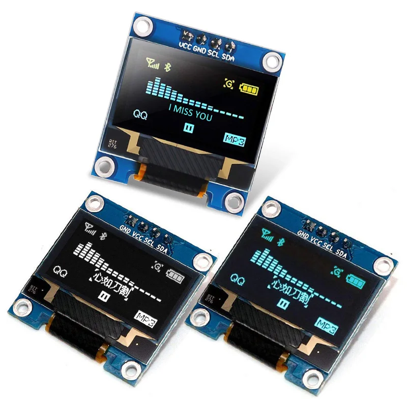 OLED модуль IIC 0 96 дюйма серийный белый синий 128X64 I2C SSD1306 12864 91 плата с ЖК экраном GND VDD