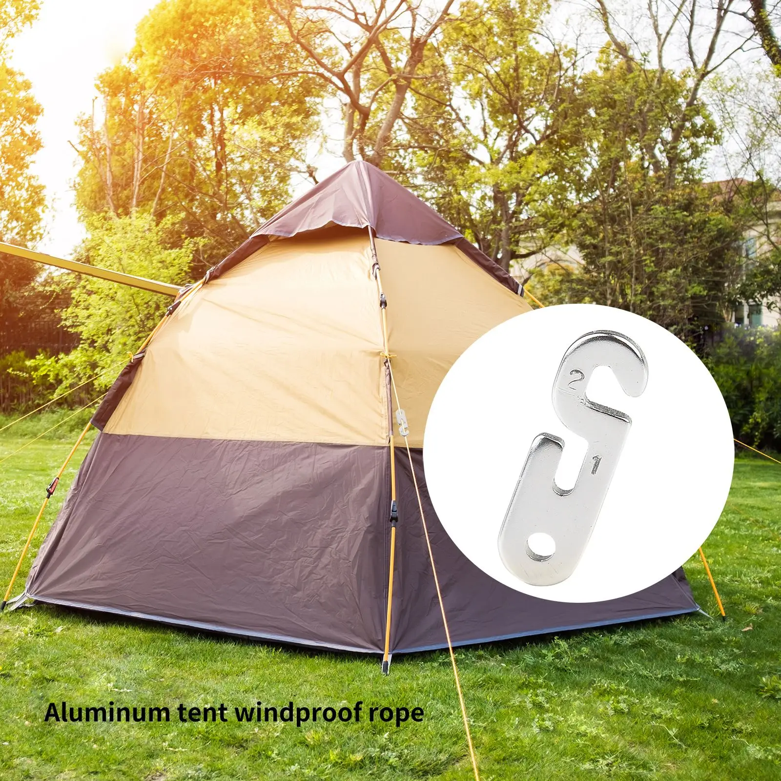 

Portable 2021 Summer 10pcs Tent Rope Buckles Aluminum Alloy Outdoor Camping Wind Rope Stopper Wigwam Awning Adjustable Buckle