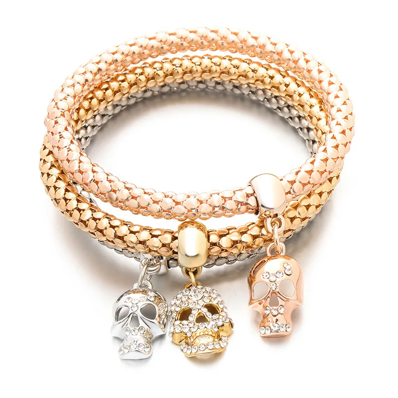 3 шт./компл. Сова хрустальное сердце браслет золото/посеребренный циферблат слона