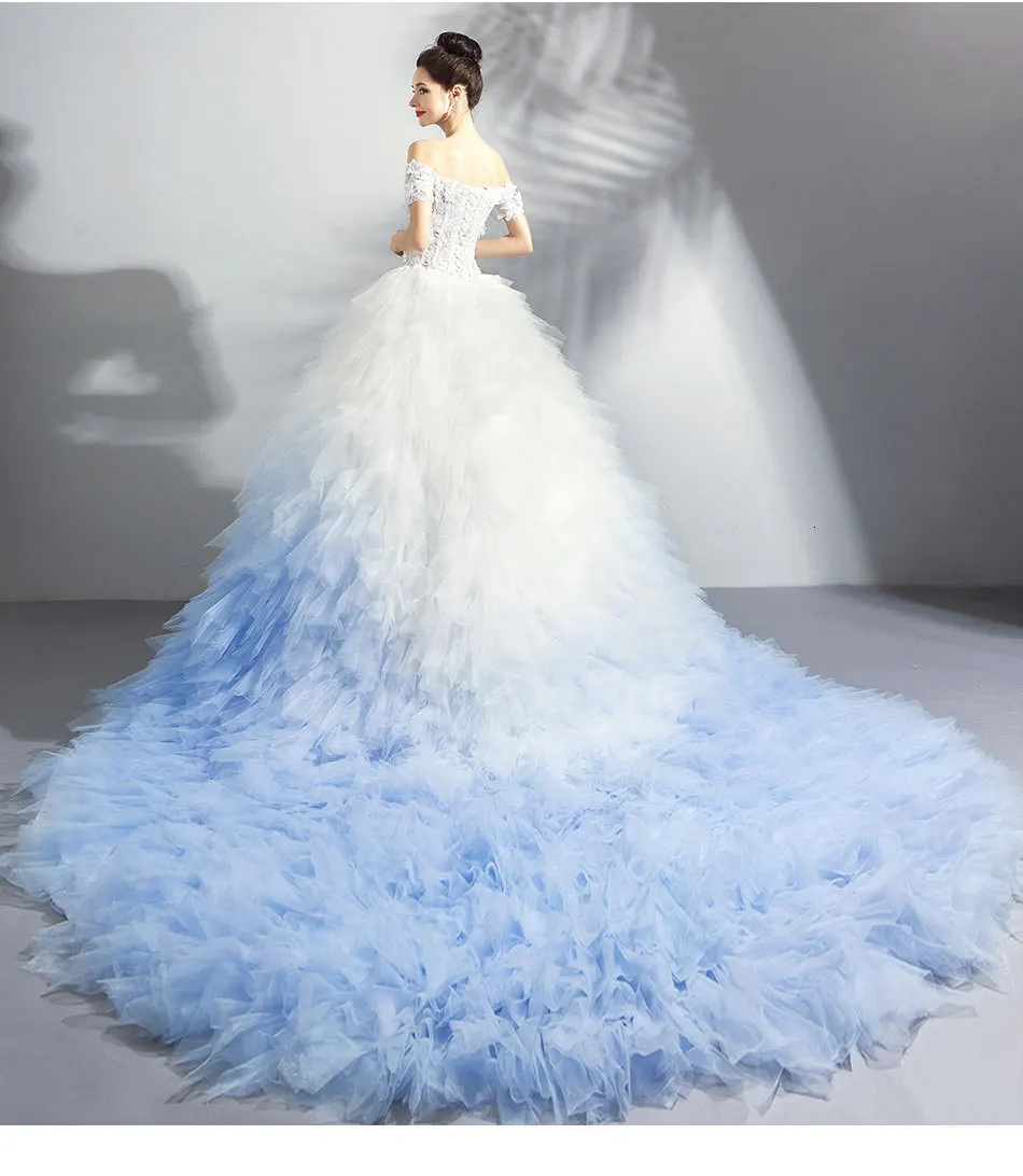 Vivian's Bridal, роскошное сказочное бальное платье с перьями, свадебное платье, элегантное, карамельного цвета, Многоуровневое, с рюшами, с часовней, со шлейфом, свадебное платье