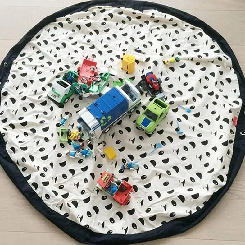 Baby Playing Mat Toys Road pattern infant Bag Mats Portable Kid Carpet Triangle Play Mat Toddler Collection Storge Bag - Цвет: padana