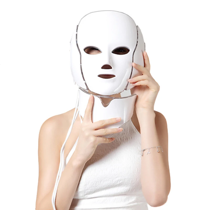 Светодиодный светильник Beauty Photon для лица 7 цветов терапии шеи ухода за кожей