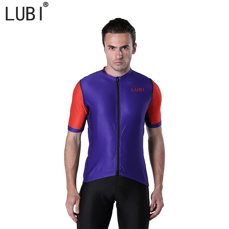 

LUBI Men's Short Sleeve Cycling Jersey Downhill Cycling Jerseys MTB Breathable Bicycle Shirt Maillot Ciclismo Bike Clothing