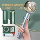 Вращающийся на 360 градусов дождевой Душ, мощный пропеллер Turbo Boost, аксессуары для смесителя ванной комнаты