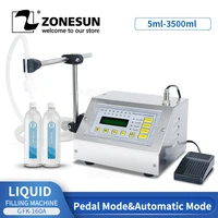 zonesun small gfk 160a 5 3500ml digital control liquid juice water liquid filling machine dosing filler bottle with pedal