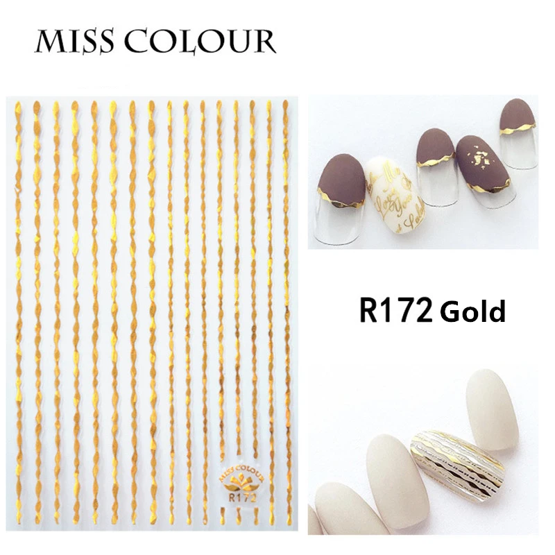 Супер тонкие самоклеющиеся 3D наклейки для ногтей слайдеры набор черно белые