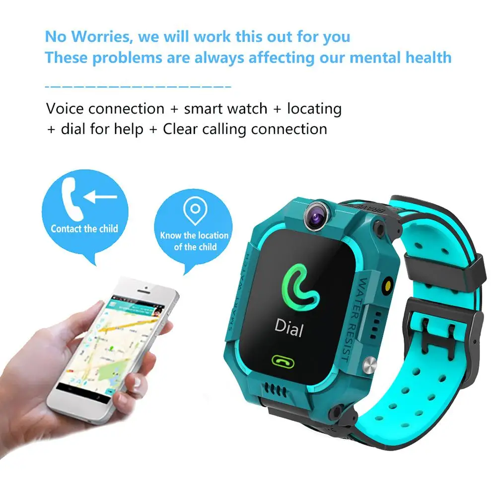 Детские часы для телефона водонепроницаемые Смарт с вращением на 360 градусов GPS