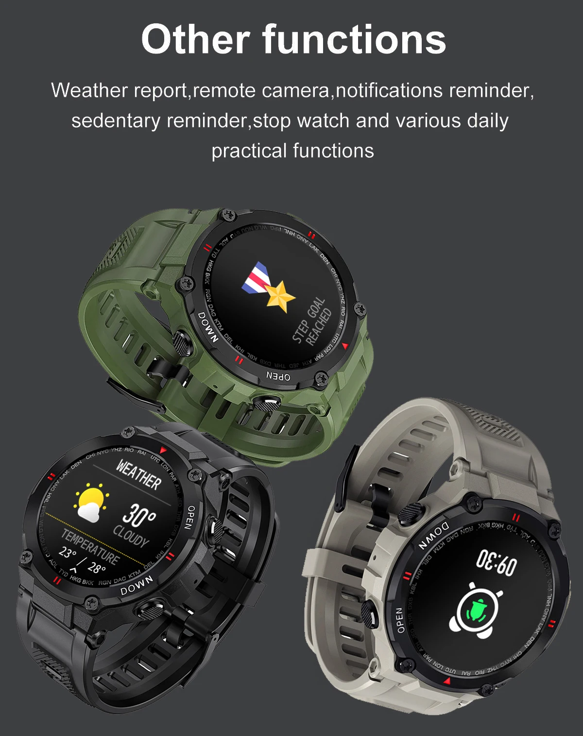 

K27 Smart Watch Men Dial Bluetooth Call Customized Faces 400mah Battery Alarm Clock Waterproof Outdoor Sport Fitness Smartwatch