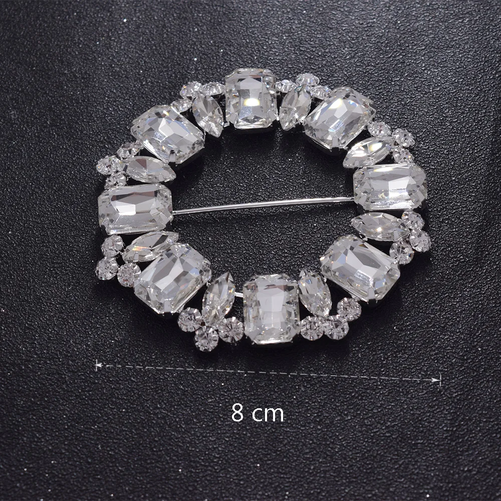 2 шт. 8 см стеклянные стразы кристаллы круглая пряжка женские модельные туфли с