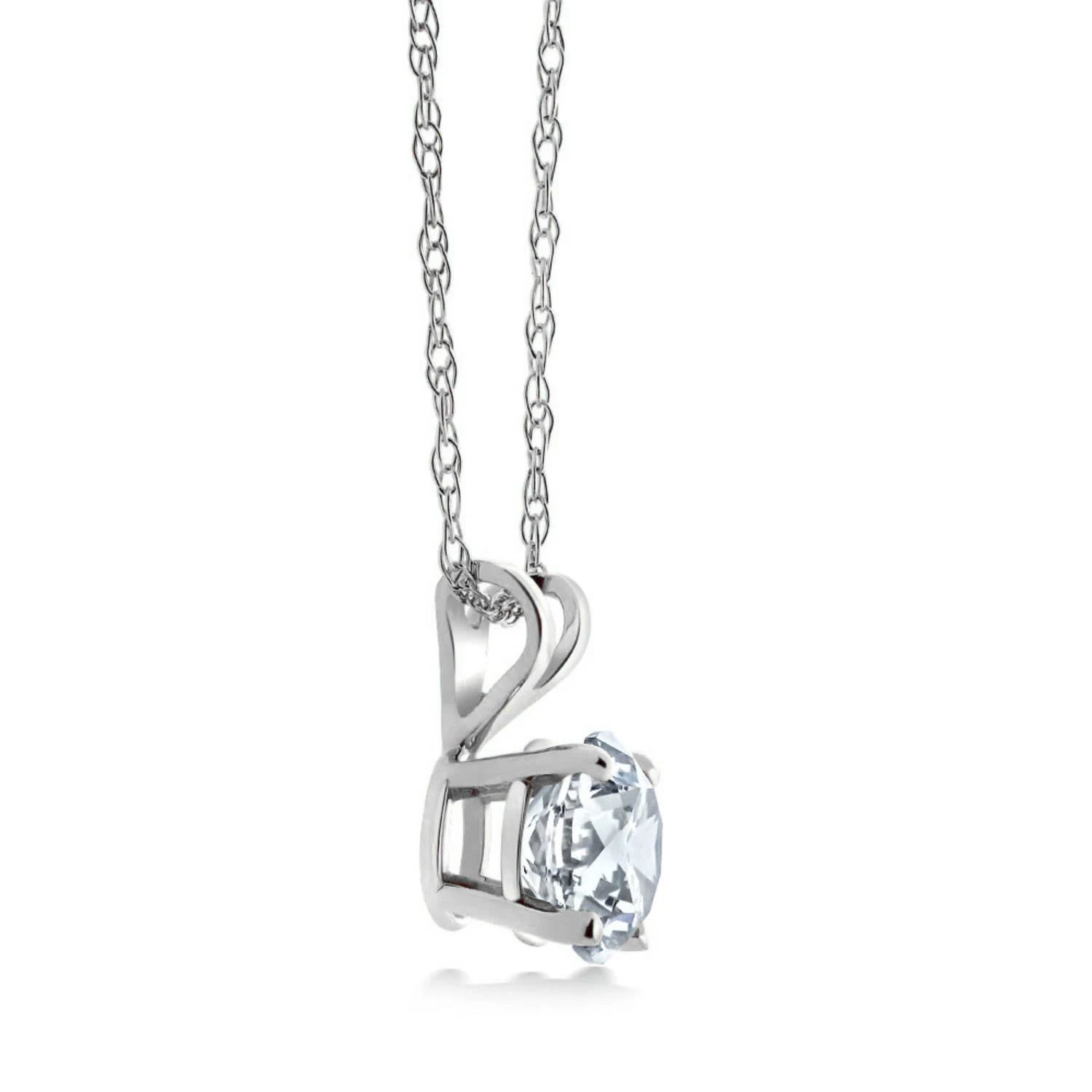 Charles &amp Colvard 4 5 мм VG Moissanite 0 30 CT 14k белый золотой кулон в виде пасьянса круглая зубца